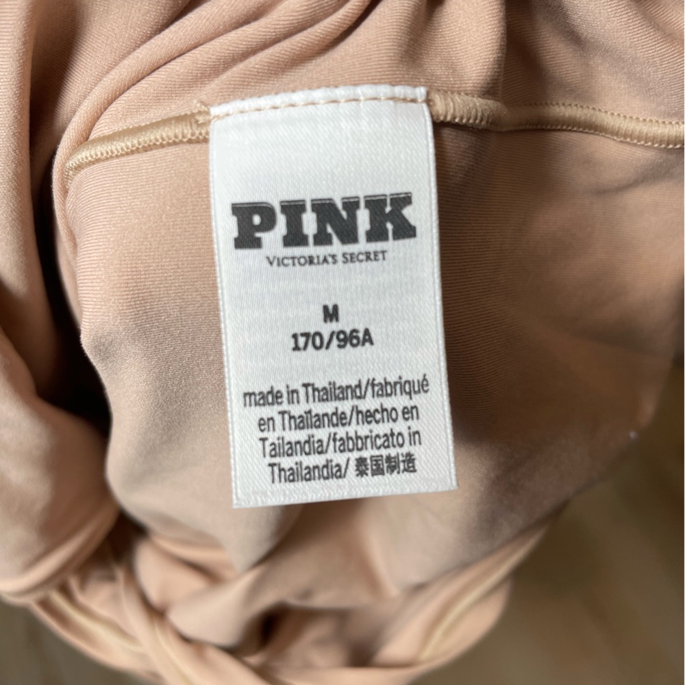 Victoria’s Secret Pink Nude Bodysuit Sleeveless High Neck‎ M NWT - Picture 5 of 8